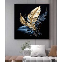 80*80 Black Wall Crystal Painting With Led Light